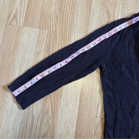 Eileen fisher small chocolate brown 100% linen open front cardigan 3/4 sleeves - Picture 4 of 6